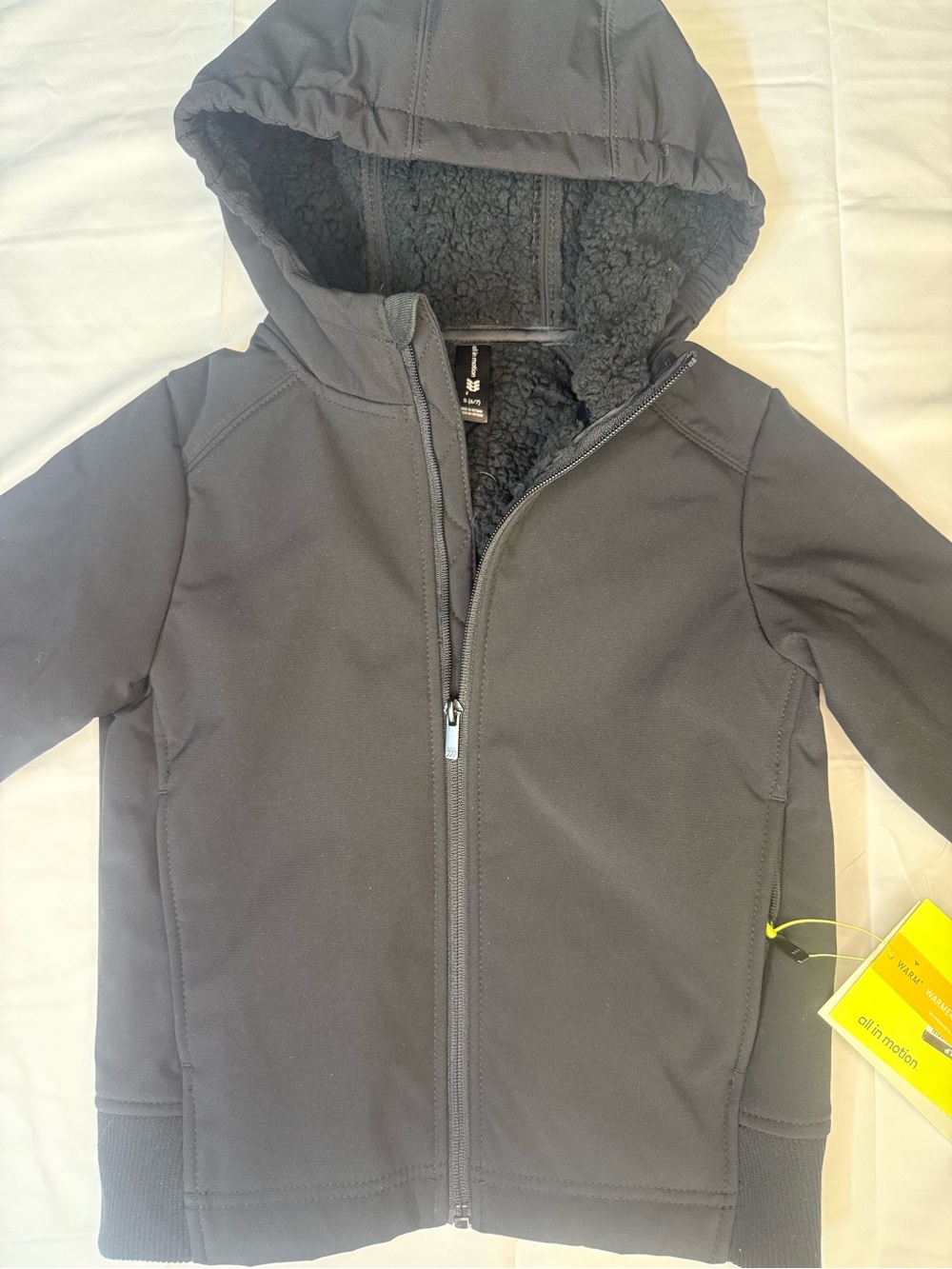 Joe Fresh Charcoal Black Sherpa Jacket Lining